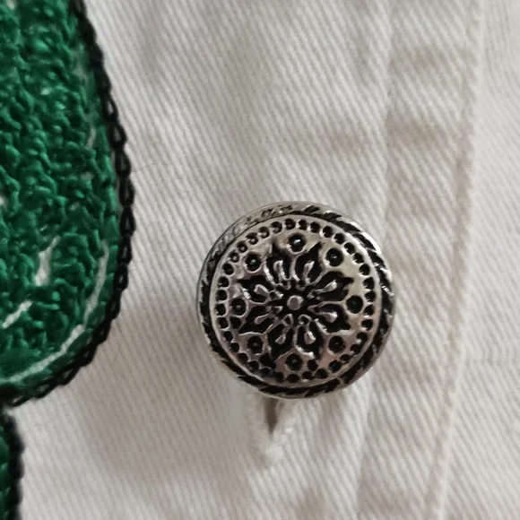 Vintage S Collection DenimJacket Heavily Embroidered Birds Floral FolkArt Medium - Picture 3 of 8